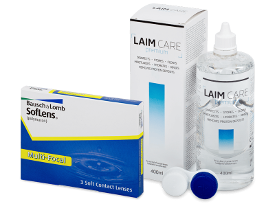 SofLens Multi-Focal (3 čočky) + roztok Laim-Care 400 ml - Výhodný balíček