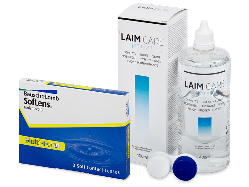 SofLens Multi-Focal (3 čočky) + roztok Laim-Care 400 ml - Výhodný balíček
