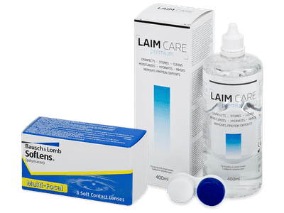 SofLens Multi-Focal (3 čočky) + roztok Laim-Care 400 ml - Produkt je dostupný také v této variantě balení