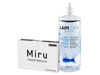 Miru 1 Month Menicon Multifocal (6 čoček) + roztok Laim-Care 400 ml