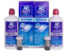 Roztok AO SEPT PLUS HydraGlyde 2 x 360 ml Kontaktní čočky Alcon - Roztok AO SEPT PLUS HydraGlyde 2 x 360 ml