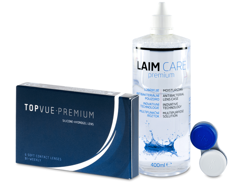 TopVue Premium (6 čoček) + roztok Laim Care 400 ml - Výhodný balíček