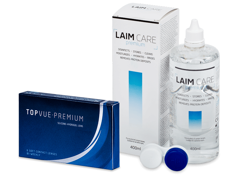 TopVue Premium (6 čoček) + roztok Laim Care 400 ml - Výhodný balíček
