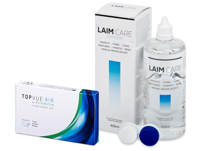 TopVue Air for Astigmatism (3 čočky) + roztok Laim Care 400 ml