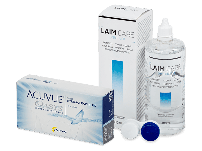 Acuvue Oasys (12 čoček) + roztok Laim Care 400 ml - Výhodný balíček