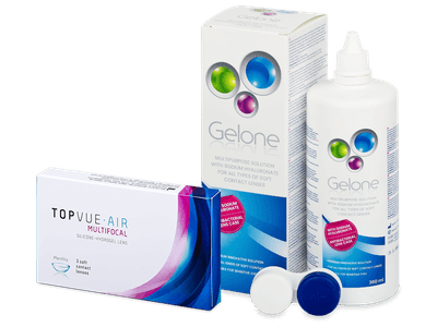 TopVue Air Multifocal (3 čočky) + roztok Gelone 360 ml - Výhodný balíček