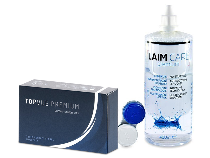 TopVue Premium (12 čoček) + roztok Laim-Care 400 ml