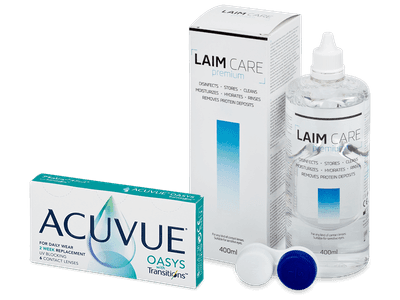 Acuvue Oasys with Transitions (6 čoček) + roztok Laim Care 400 ml