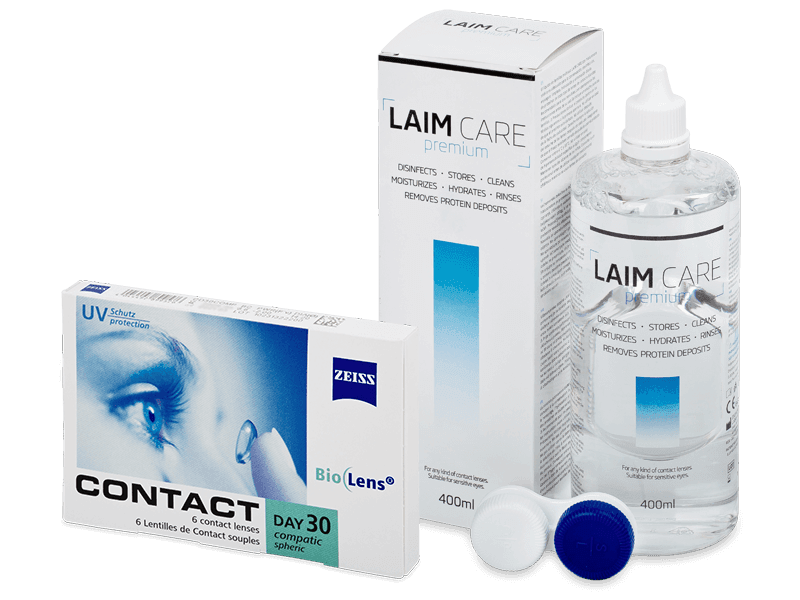 Carl Zeiss Contact Day 30 Compatic (6 čoček) + roztok Laim Care 400 ml - Výhodný balíček