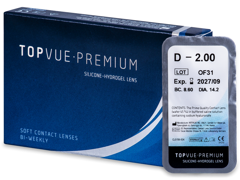 TopVue Premium (1 čočka) - Čtrnáctidenní kontaktní čočky