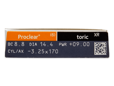 Proclear Toric XR (6 čoček) - Náhled parametrů čoček