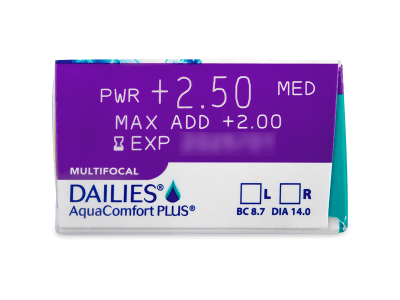 Dailies AquaComfort Plus Multifocal (90 čoček) - Náhled parametrů čoček
