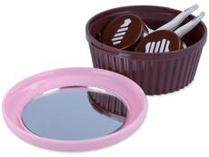 Kazetka se zrcátkem Muffin - růžová Příslušenství k čočkám - Kazetka se zrcátkem Muffin - růžová