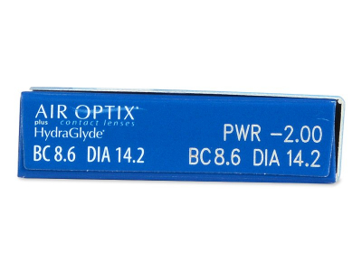 Air Optix plus HydraGlyde (6 čoček) - Náhled parametrů čoček