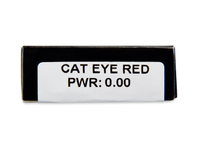 CRAZY LENS - Cat Eye Red - nedioptrické jednodenní (2 čočky) - Náhled parametrů čoček