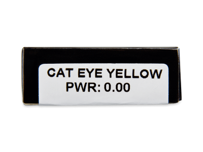 CRAZY LENS - Cat Eye Yellow - nedioptrické jednodenní (2 čočky) - Náhled parametrů čoček