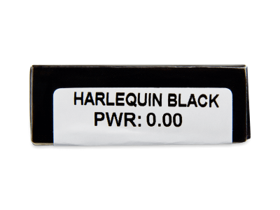 CRAZY LENS - Harlequin Black - nedioptrické jednodenní (2 čočky) - Náhled parametrů čoček