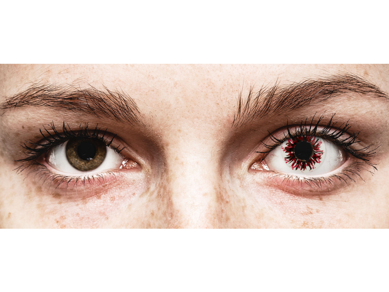 CRAZY LENS - Harlequin Black - dioptrické jednodenní (2 čočky)