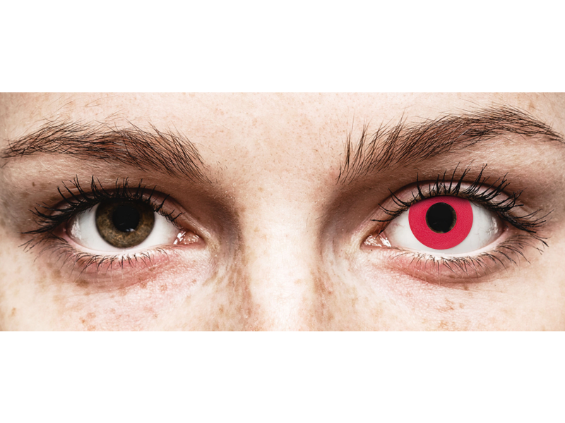 CRAZY LENS - Solid Red - dioptrické jednodenní (2 čočky)