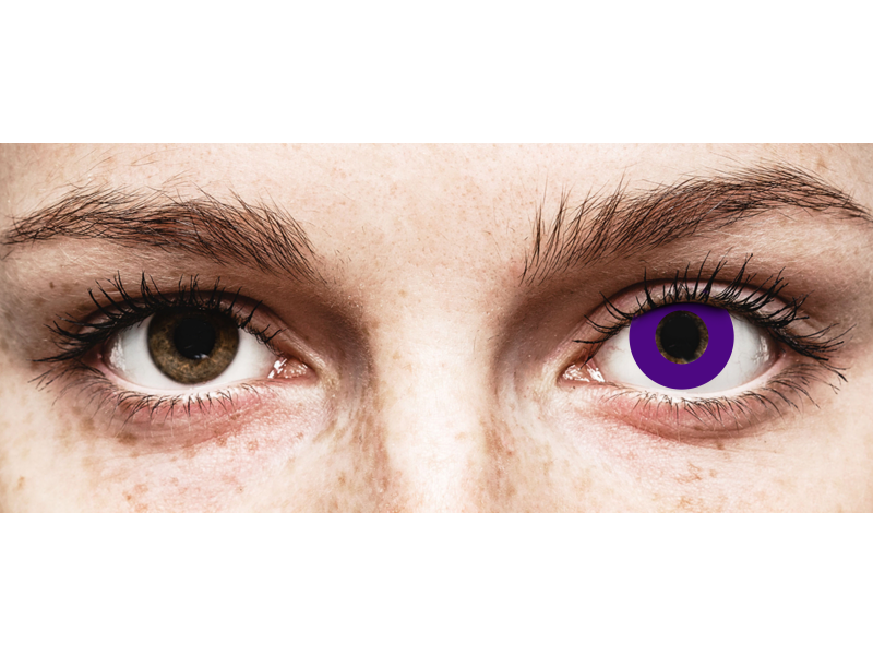 CRAZY LENS - Solid Violet - dioptrické jednodenní (2 čočky)