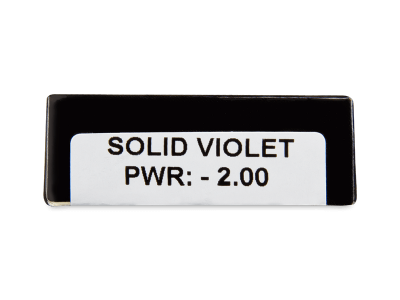 CRAZY LENS - Solid Violet - dioptrické jednodenní (2 čočky) - Náhled parametrů čoček