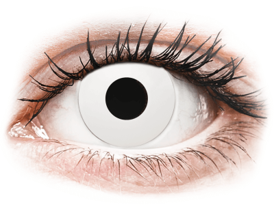 CRAZY LENS - WhiteOut - nedioptrické jednodenní (2 čočky) - Barevné kontaktní čočky