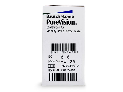 PureVision (6 čoček) - Náhled parametrů čoček