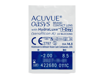 Acuvue Oasys 1-Day with Hydraluxe (90 čoček) - Vzhled blistru s čočkou