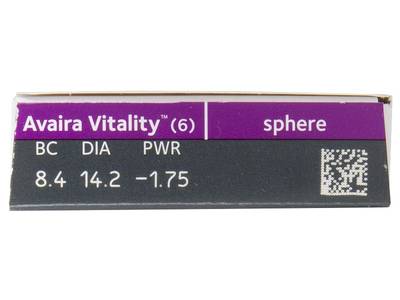 Avaira Vitality (6 čoček) - Náhled parametrů čoček