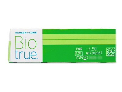 Biotrue ONEday (90 čoček) - Náhled parametrů čoček