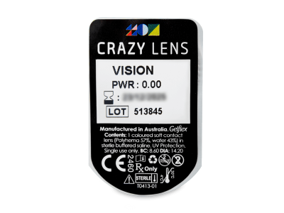 CRAZY LENS - Vision - nedioptrické jednodenní (2 čočky) - Vzhled blistru s čočkou