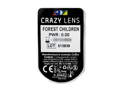 CRAZY LENS - Forest Children - nedioptrické jednodenní (2 čočky) - Vzhled blistru s čočkou