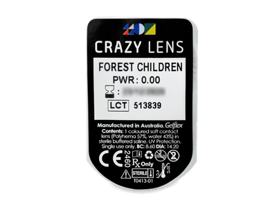 CRAZY LENS - Forest Children - nedioptrické jednodenní (2 čočky) - Vzhled blistru s čočkou