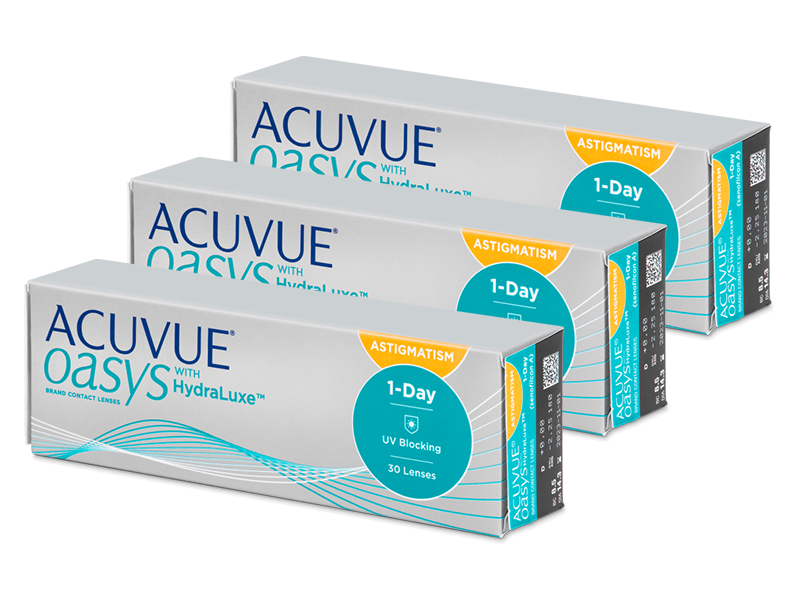 Acuvue Oasys 1-Day with HydraLuxe for Astigmatism (90 čoček) - Torické kontaktní čočky