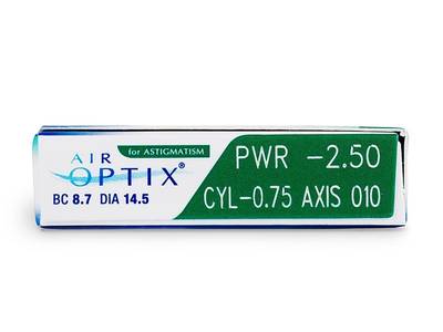 Air Optix for Astigmatism (3 čočky) - Náhled parametrů čoček