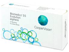 Biomedics 55 Evolution (6 čoček) Seznam všech očních čoček - Biomedics 55 Evolution (6 čoček)