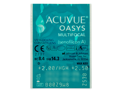 Acuvue Oasys Multifocal (6 čoček) - Vzhled blistru s čočkou