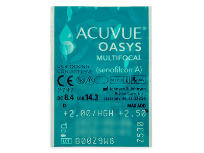 Acuvue Oasys Multifocal (6 čoček) - Vzhled blistru s čočkou