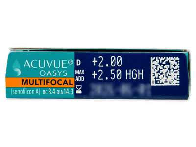 Acuvue Oasys Multifocal (6 čoček) - Náhled parametrů čoček