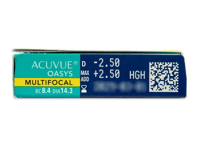 Acuvue Oasys Multifocal (6 čoček) - Náhled parametrů čoček
