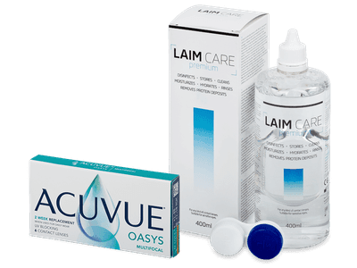 Acuvue Oasys Multifocal (6 čoček) + roztok Laim Care 400 ml