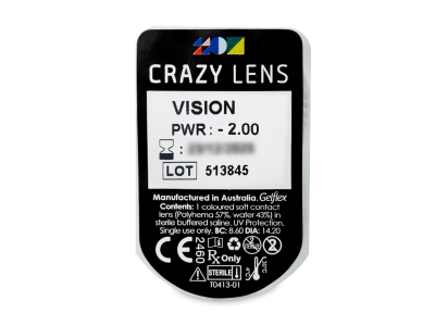 CRAZY LENS - Vision - dioptrické jednodenní (2 čočky) - Vzhled blistru s čočkou