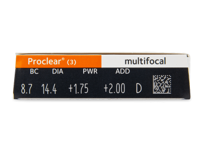 Proclear Multifocal (3 čočky) - Náhled parametrů čoček