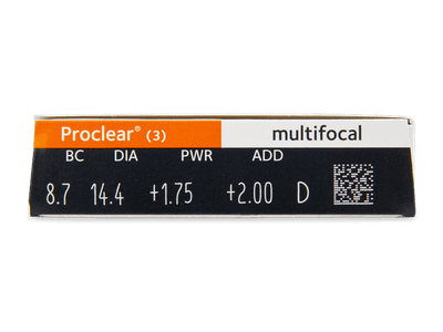 Proclear Multifocal (3 čočky) - Náhled parametrů čoček