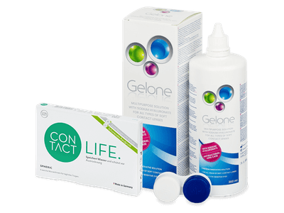 Contact Life spheric (6 čoček) + roztok Gelone 360 ml - Výhodný balíček