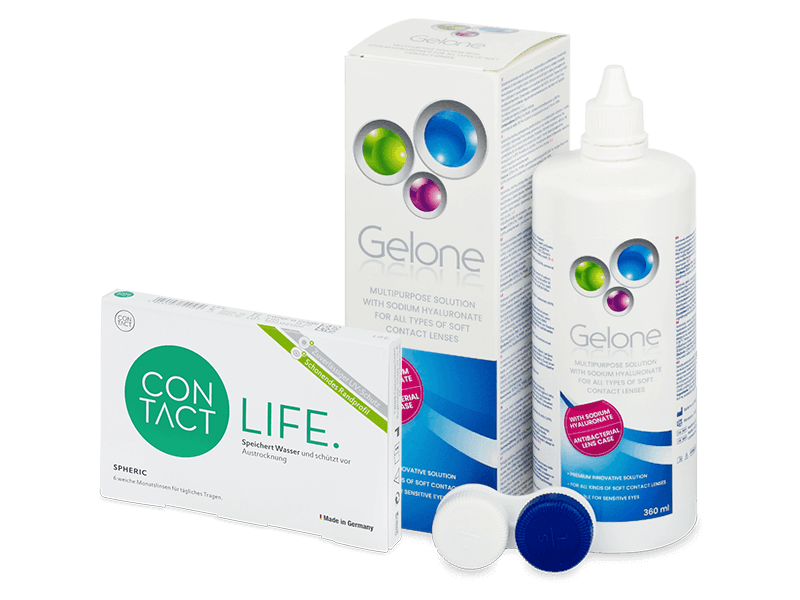 Contact Life spheric (6 čoček) + roztok Gelone 360 ml - Výhodný balíček