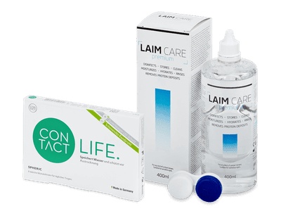 Contact Life spheric (6 čoček) + roztok Laim-Care 400 ml
