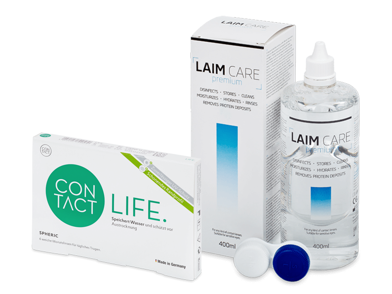 Contact Life spheric (6 čoček) + roztok Laim-Care 400 ml - Výhodný balíček
