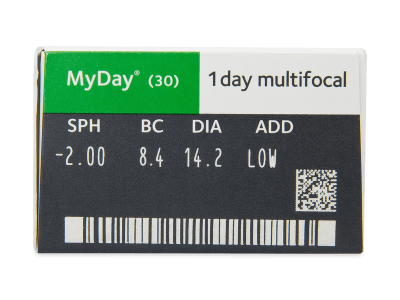 MyDay daily disposable multifocal (30 čoček) - Náhled parametrů čoček