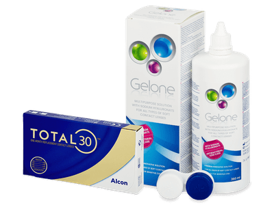 TOTAL30 (6 čoček) + roztok Gelone 360 ml - Výhodný balíček